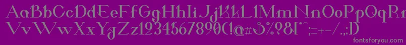 ValkyrieBoldExtended-Schriftart – Graue Schriften auf violettem Hintergrund