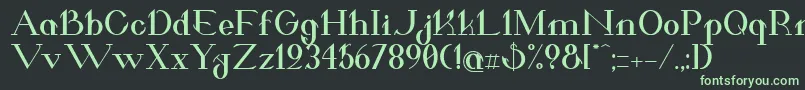 ValkyrieBoldExtended Font – Green Fonts on Black Background