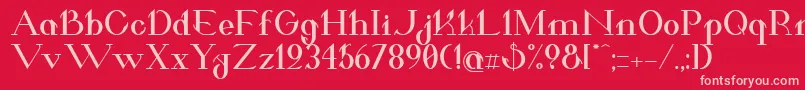 ValkyrieBoldExtended Font – Pink Fonts on Red Background