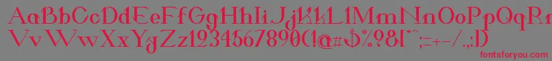 ValkyrieBoldExtended Font – Red Fonts on Gray Background