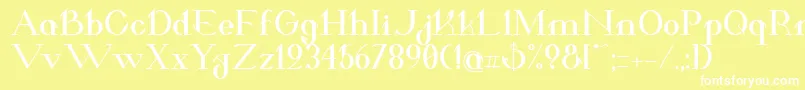 ValkyrieBoldExtended Font – White Fonts on Yellow Background