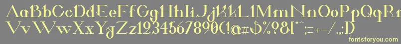 ValkyrieBoldExtended Font – Yellow Fonts on Gray Background