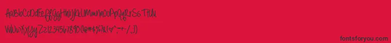 AlwaysForeverBold Font – Black Fonts on Red Background