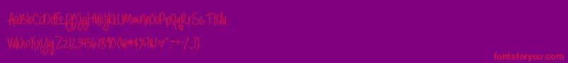 AlwaysForeverBold Font – Red Fonts on Purple Background
