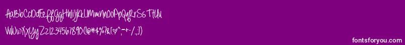 AlwaysForeverBold Font – White Fonts on Purple Background
