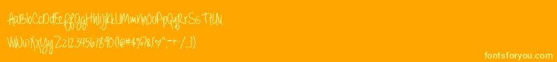 AlwaysForeverBold Font – Yellow Fonts on Orange Background