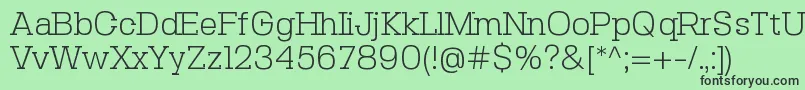 SebslabLight Font – Black Fonts on Green Background