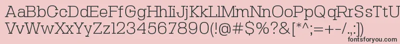 SebslabLight-fontti – mustat fontit vaaleanpunaisella taustalla