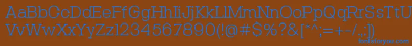 SebslabLight Font – Blue Fonts on Brown Background