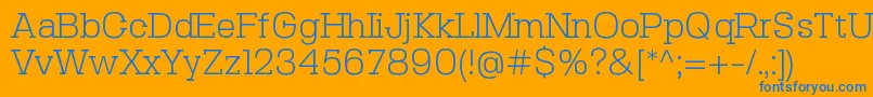 SebslabLight Font – Blue Fonts on Orange Background