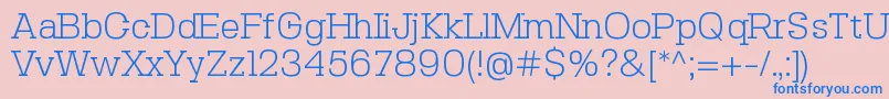 SebslabLight-fontti – siniset fontit vaaleanpunaisella taustalla