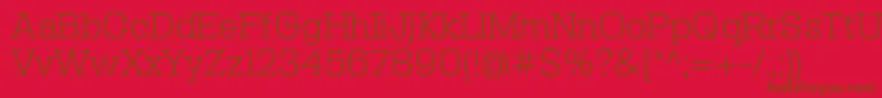 SebslabLight-fontti – ruskeat fontit punaisella taustalla