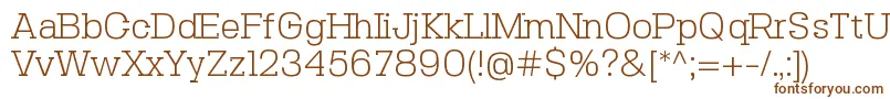 SebslabLight Font – Brown Fonts on White Background