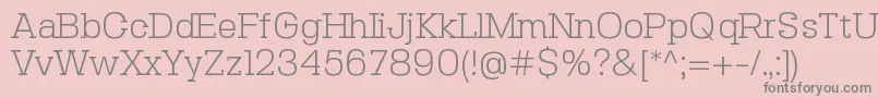 フォントSebslabLight – ピンクの背景に灰色の文字