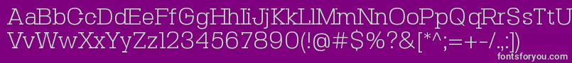 SebslabLight Font – Green Fonts on Purple Background