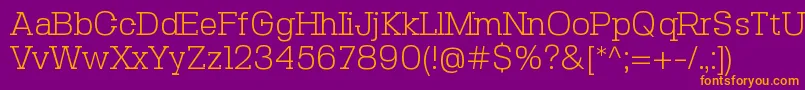 SebslabLight-Schriftart – Orangefarbene Schriften auf violettem Hintergrund
