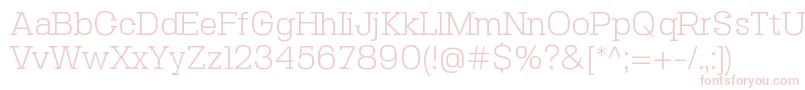 Шрифт SebslabLight – розовые шрифты на белом фоне