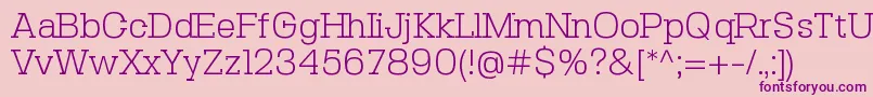 SebslabLight-fontti – violetit fontit vaaleanpunaisella taustalla