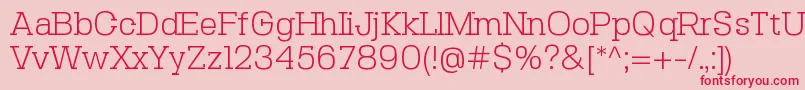 SebslabLight Font – Red Fonts on Pink Background