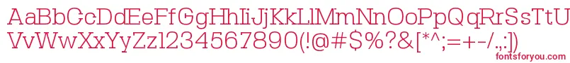 SebslabLight Font – Red Fonts on White Background