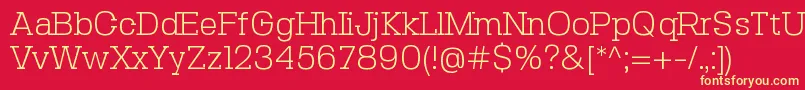 SebslabLight-fontti – keltaiset fontit punaisella taustalla