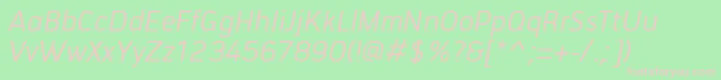 TiranaItalic Font – Pink Fonts on Green Background