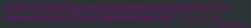 TiranaItalic Font – Purple Fonts on Black Background