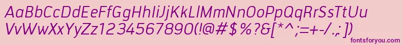 TiranaItalic Font – Purple Fonts on Pink Background