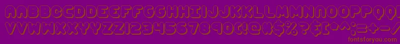 CorpulentCapsShadowBrk Font – Brown Fonts on Purple Background