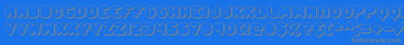 Шрифт CorpulentCapsShadowBrk – серые шрифты на синем фоне