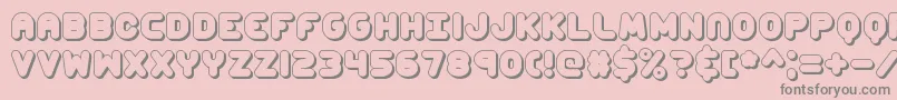 CorpulentCapsShadowBrk Font – Gray Fonts on Pink Background