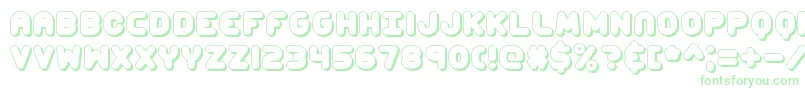 CorpulentCapsShadowBrk-Schriftart – Grüne Schriften