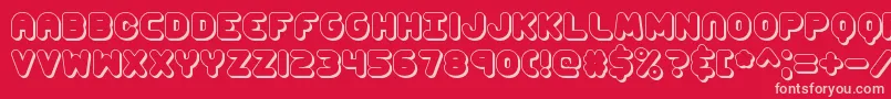 CorpulentCapsShadowBrk Font – Pink Fonts on Red Background