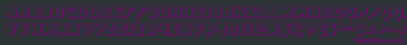 Шрифт CorpulentCapsShadowBrk – фиолетовые шрифты на чёрном фоне