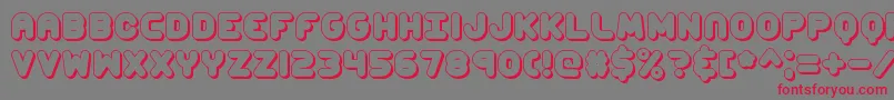 CorpulentCapsShadowBrk Font – Red Fonts on Gray Background
