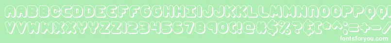 CorpulentCapsShadowBrk Font – White Fonts on Green Background