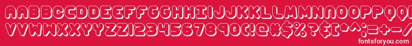 CorpulentCapsShadowBrk Font – White Fonts on Red Background