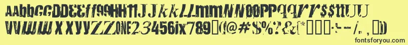 Anarchy ffy Font – Black Fonts on Yellow Background