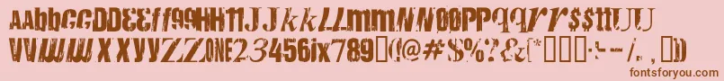 Anarchy ffy Font – Brown Fonts on Pink Background