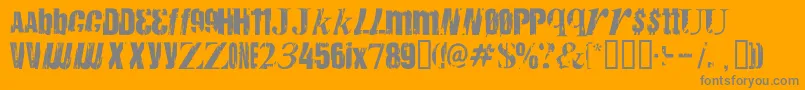 フォントAnarchy ffy – オレンジの背景に灰色の文字