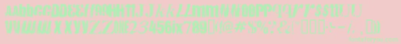 Anarchy ffy Font – Green Fonts on Pink Background