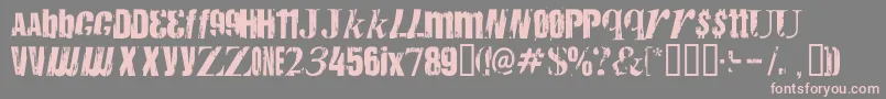 Anarchy ffy Font – Pink Fonts on Gray Background