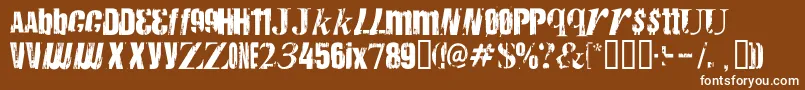 Anarchy ffy Font – White Fonts on Brown Background