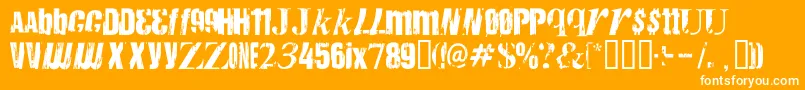 Anarchy ffy Font – White Fonts on Orange Background