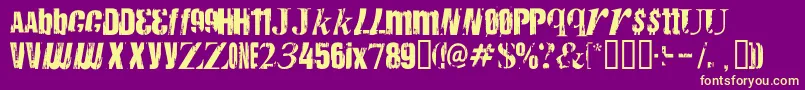 Anarchy ffy Font – Yellow Fonts on Purple Background