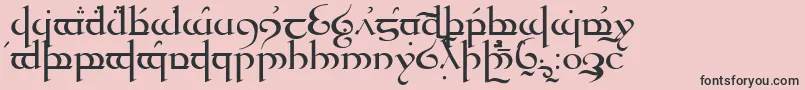 Quenya Font – Black Fonts on Pink Background