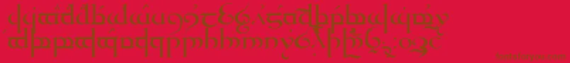 Quenya Font – Brown Fonts on Red Background