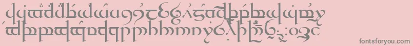 Quenya-Schriftart – Graue Schriften auf rosa Hintergrund