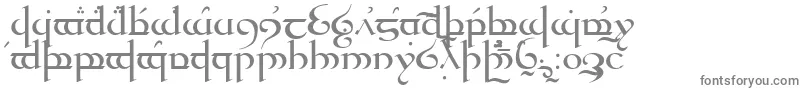Quenya-fontti – harmaat kirjasimet valkoisella taustalla