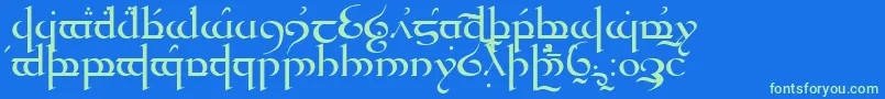 Шрифт Quenya – зелёные шрифты на синем фоне